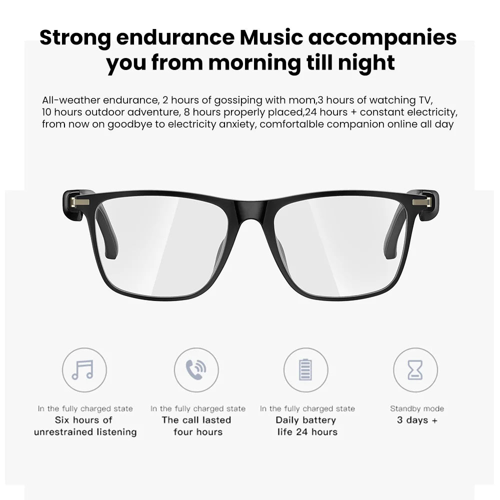 2025 Smart Glasses M01 – Bluetooth Sunglasses with Polarized, Blue Light Filtering Lenses, Waterproof for Men