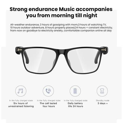 2025 Smart Glasses M01 – Bluetooth Sunglasses with Polarized, Blue Light Filtering Lenses, Waterproof for Men