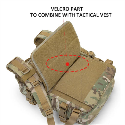 1000D Nylon Hunting Backpack – Lightweight Molle Plate Carrier Rucksack, Hiking & Sports Bag Compatible with Vest