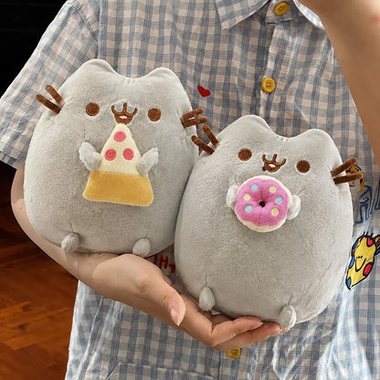 Pusheen Cat Figure and Plush Pillow - Cute Anime Desk Decor, Fluffy Cushion Ornament, Birthday Gift for Cat Lovers and Pusheen Fans