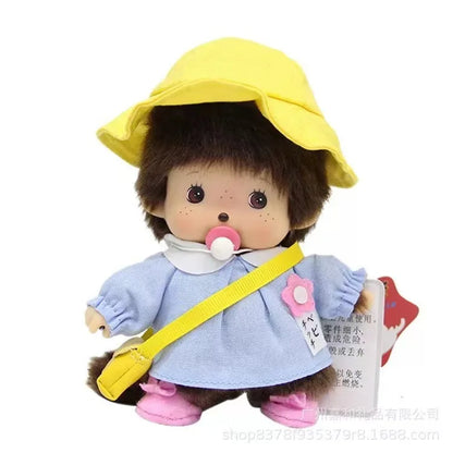 Kawaii Silver Medal Monkey Plush Doll 15cm – Cute Bag Pendant Toy Gift for Kids & Girls