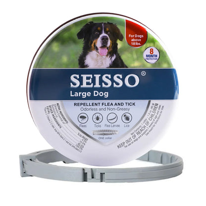 Pet 8-Month Protection Adjustable Collar: Dog Anti Flea and Tick Collars for Large Dogs, Puppies, and Cats - Dog Accessories