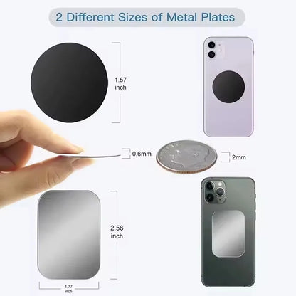 5/10-Piece Magnetic Metal Plate Stickers - Replacement Magnet Patches for Car Phone Holders, Tablets, and Mobile Phone Mounts