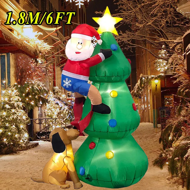 Christmas Inflatable Decoration – LED Light Toy Ornament for Xmas Party, New Year, Indoor and Outdoor Garden Decor