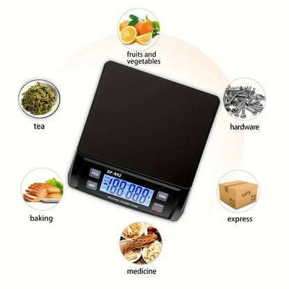 30KG/1G Digital Kitchen Scale – High Precision Household Food Weight Scale with LCD Display, Electronic Balance Scale for Cooking & Baking