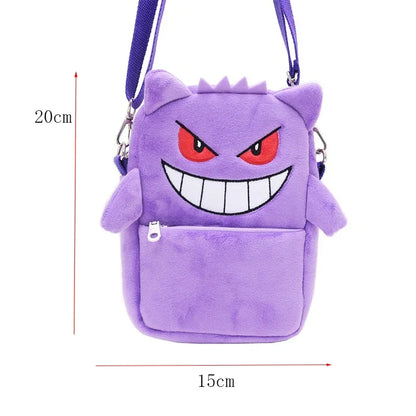 Pokemon Plush Backpack – Gengar, Mimikyu, Snorlax, Rowlet, Lucario & Charmander Anime Shoulder Bag Dolls