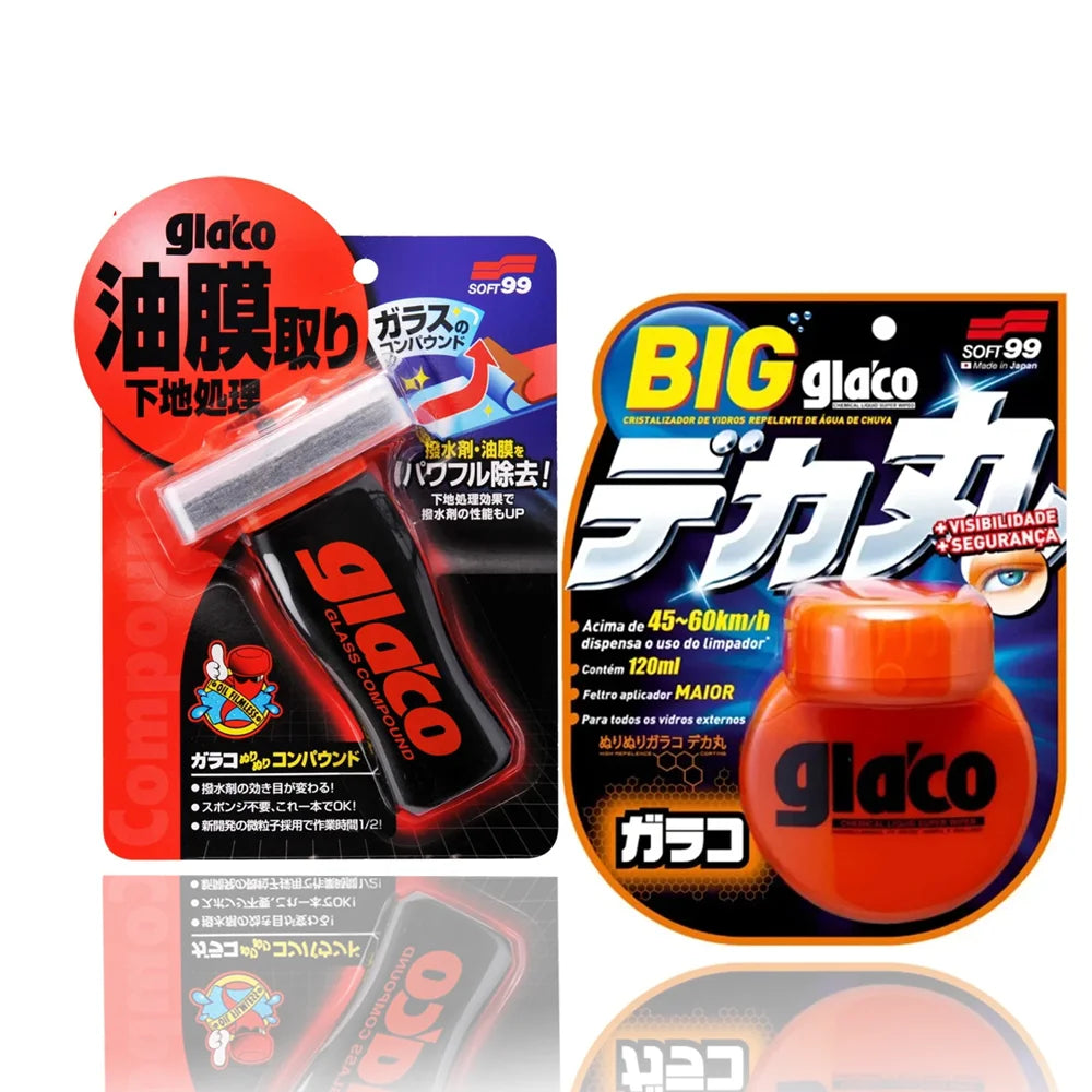 Soft99 Glaco Car Windshield Rain Repellent — Glass Hydrophobic Coating & Oil Film Remover for Anti-Rain Car Glass