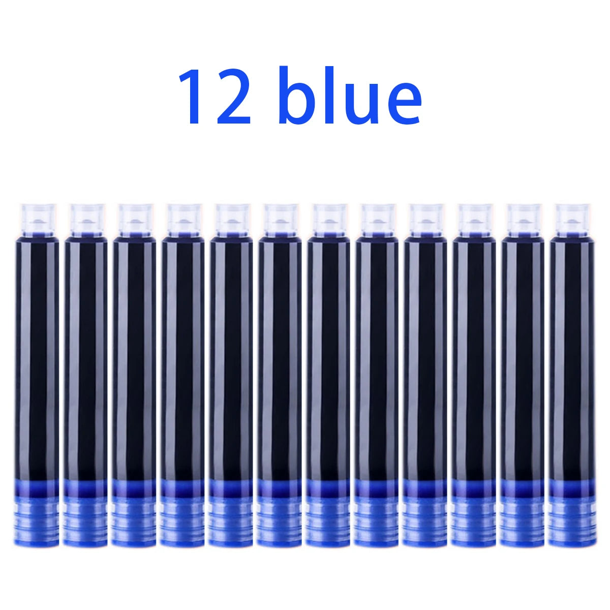 Colorful Fountain Pen Ink Cartridges - 12-60PCS 3.4mm Ink Sac Refills for Drawing, School & Office Writing Supplies