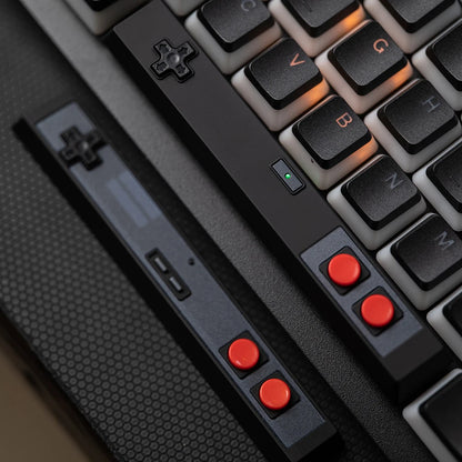 Retro Gamepad Keycap 6.25u Spacebar – Artisan ABS Keycap for MX Switches, Black & White for Mechanical Gaming Keyboards