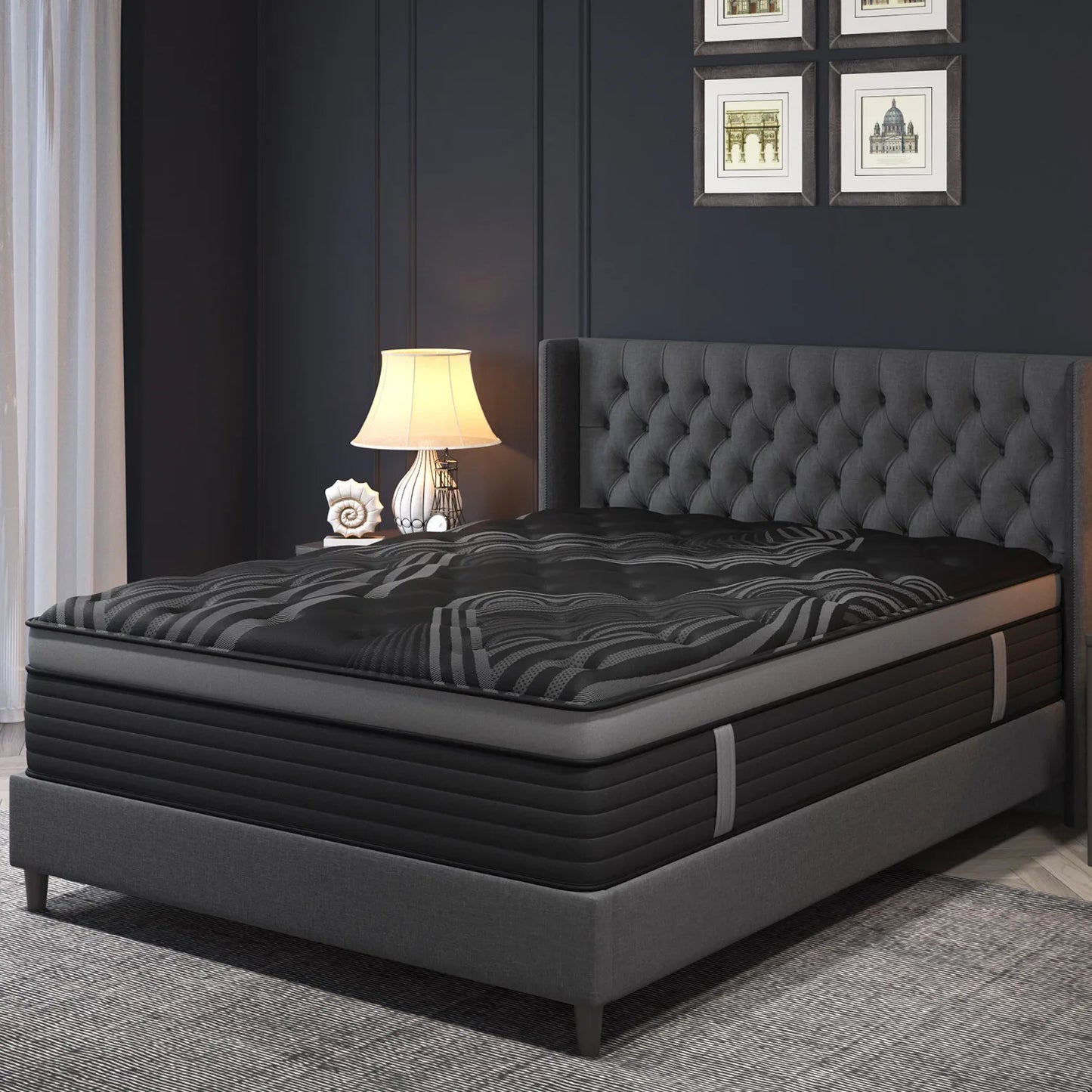 Gel Memory Foam Hybrid Mattress - Pocket Spring, Medium Firm & Motion Isolating Bed-in-a-Box
