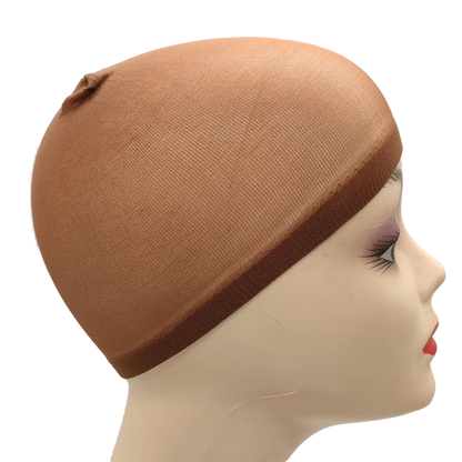 2PCS Stretch Mesh Wig Caps – Black & Brown Stocking Wig Cap for Weave, Hair Nets for Making Wigs