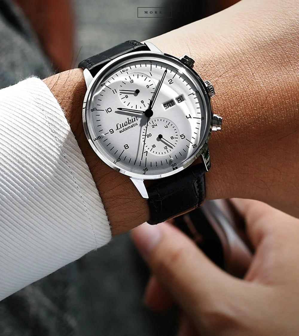 Men’s Fashion Mechanical Watch — 2023 Business Automatic Stainless Steel Luminous Designer Wristwatch