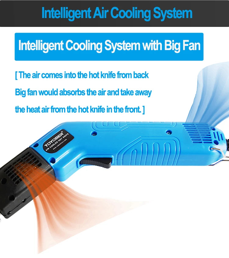 Air-Cooled Electric Heating Knife – Fabric, Webbing, Ribbon, and Nylon Rope Cutter Hot Knife Tool