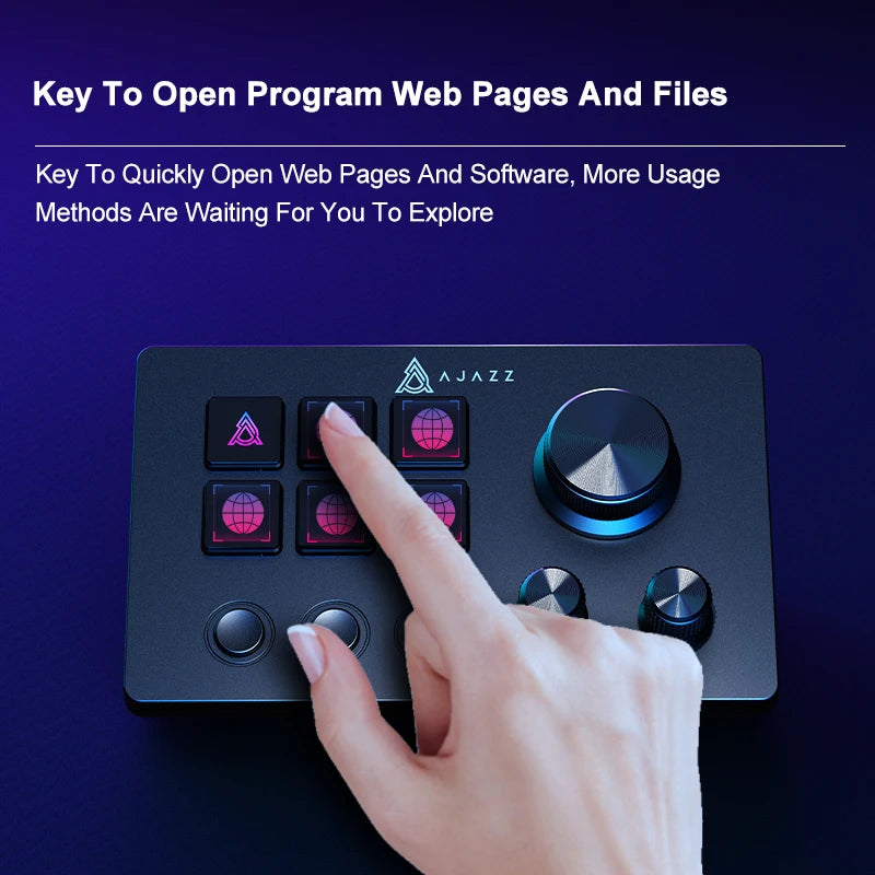 Ajazz AKP03E Desktop Helper Console – Programmable Macro Mini Keyboard with Custom Buttons for Multi-Scenario Use
