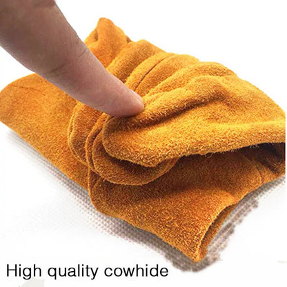Versatile Men's Cowhide Work Gloves - Ideal for Driving, Gardening, Welding, and More - Ultimate Safety and Protection