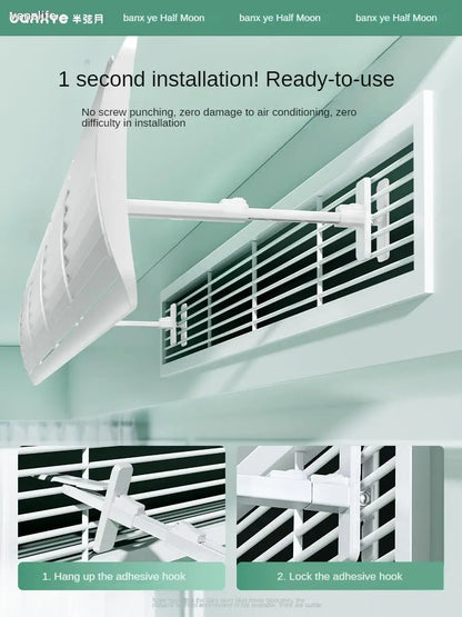 Central AC Air Conditioner Outlet Baffle – Universal Duct Windshield Deflector, Anti-Direct Blowing Grille