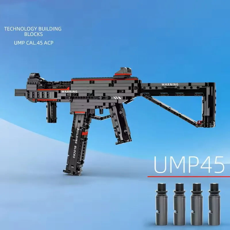 Military Series UMP45 Submachine Gun Building Block Toy – Compatible with Lego, Kids Birthday Gift
