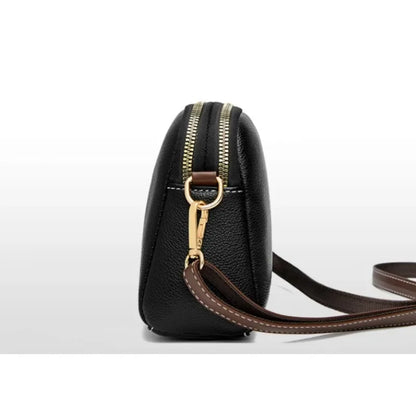 100% Genuine Leather Shoulder Bag for Women - Luxury Designer Cowhide Flap Handbag and Crossbody Messenger Bag
