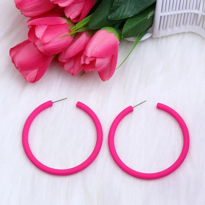 Women’s Funny Acrylic Circular Earrings – Round Ear Jewelry, Popular Fashion Accessory Gift