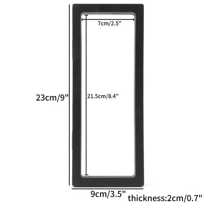 Black 3D Floating Display Case Frame – Free-Stand Suspension Membrane Jewelry Storage Box for Rings, Earrings & Necklaces