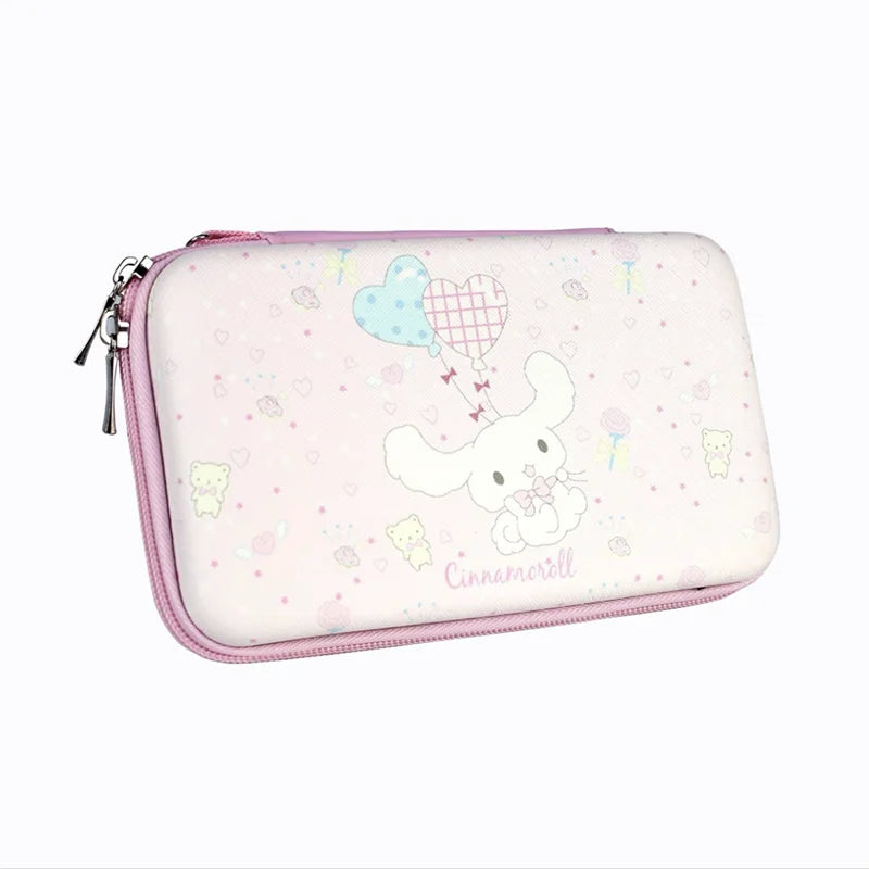 PU Carrying Case for New 2DSXL/3DSXL – Waterproof, Dustproof Console Storage Bag, Black & Pink Zipper Case