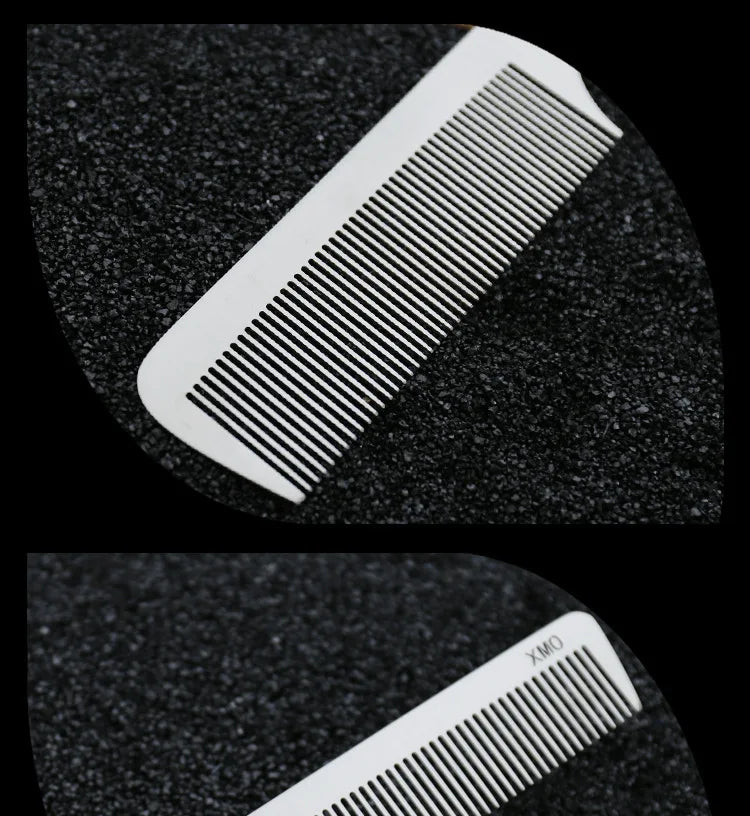 Ultra-Thin Titanium Steel Hairdressing Comb – Professional Men’s Point-Tail Hair Styling Brush