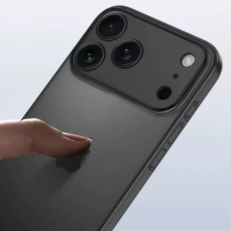 Luxury Ultra-Thin Matte iPhone Case - Translucent Shockproof Cover with Lens Protection for iPhone 13–17 Pro Max & 17 Air
