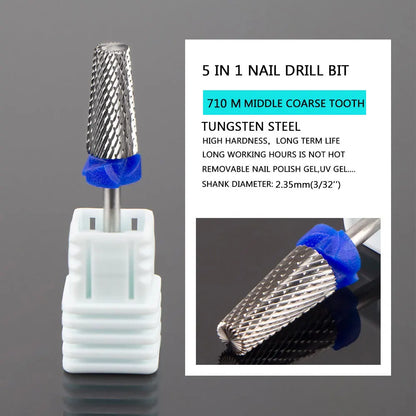 2023 NEW Tungsten Steel Nail Drill Bits - Milling Cutter for Gel Removal, Diamond Drill Bits for Dead Skin & Burrs