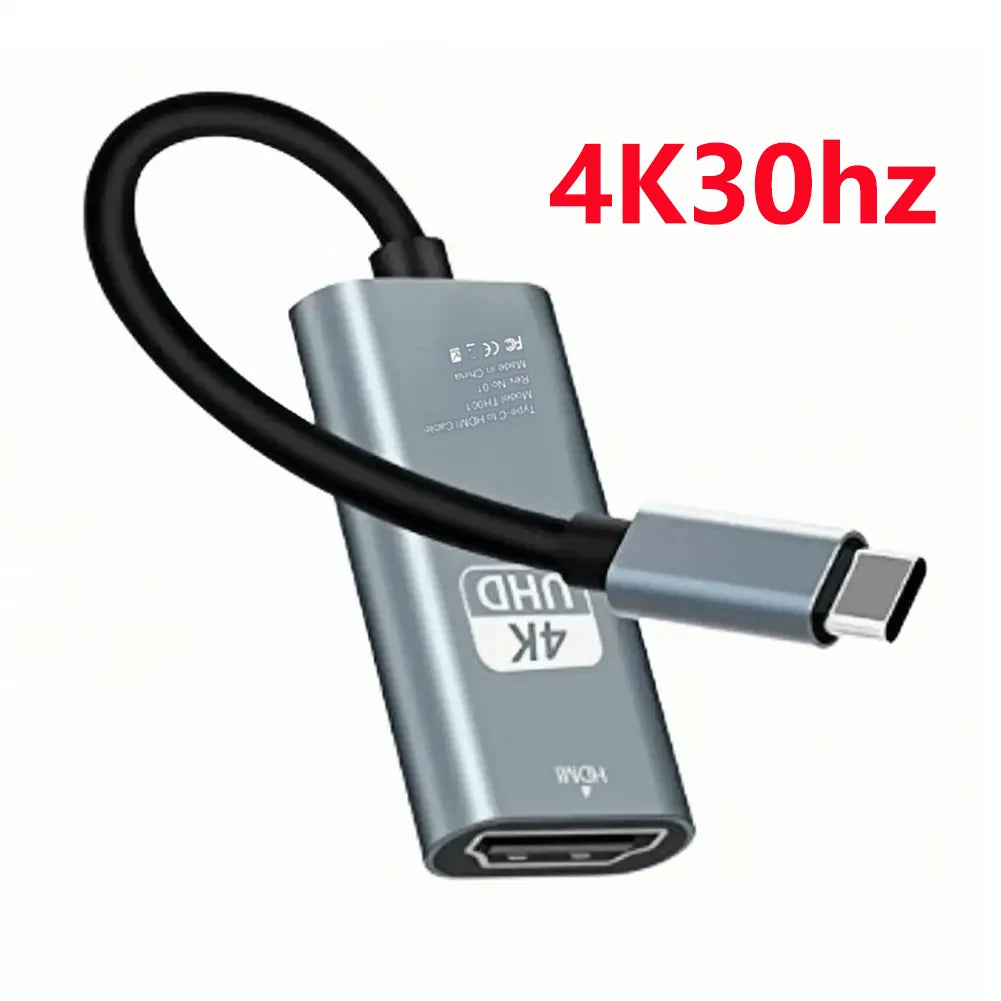 USB-C to HDMI Adapter - 4K 60Hz USB 3.1 HDTV Converter for iPhone 15, MacBook, iPad, Samsung, PC & Laptop