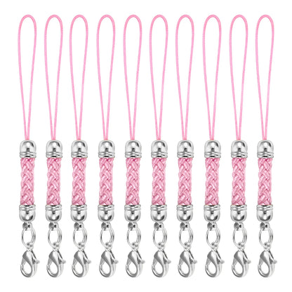 10Pcs Lanyard Strap Set - Lobster Clasp Rope Keychain Hooks Mobile Charms & Key Ring Accessories