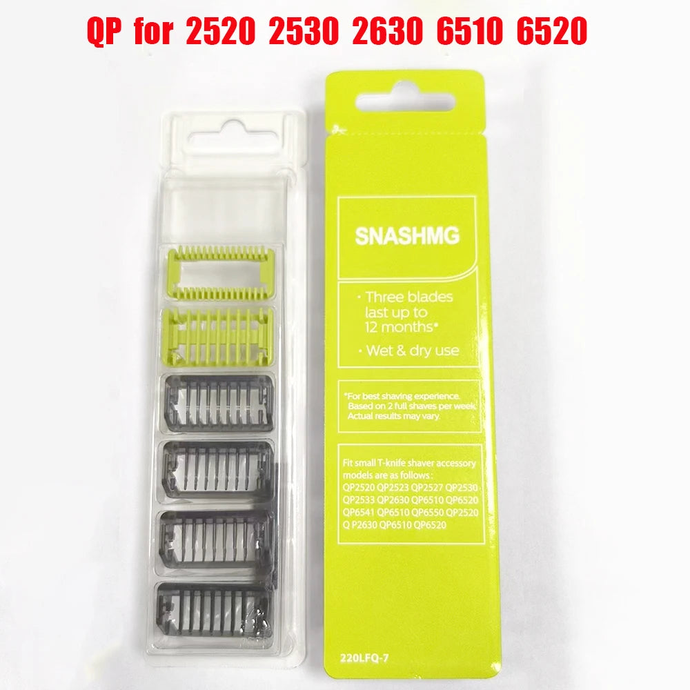 7/8 Guide Comb Guards for Philips OneBlade – Compatible with QP2520, QP2530, QP2620, QP2630, QP6510, QP6520, QP6620, Beard Trimmer & Face Hair Clippers