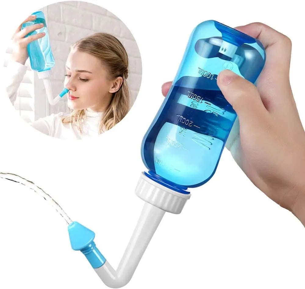 Professional Nasal Irrigation Wash Bottle - Nose Cleaner Neti Pot for Allergy Relief, Sinus Care & Adults Children