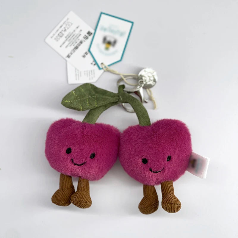 Cute Golf Ball Plush Keychain - Grape Jellyfish Hippo Elephant Bag Charm Mini Plush Toy Collection