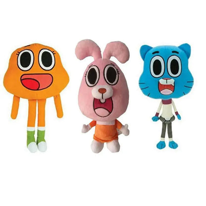 25cm Miniko Plush Toys – Gumball Cartoon Characters Darwin & Anais Stuffed Cat & Bunny for Kids Birthday Gifts