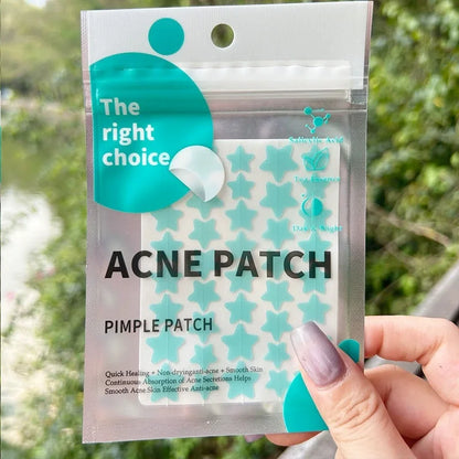Star Hydrocolloid Acne Patches - Invisible Pimple Spot Stickers for Blemish Coverage and Daily Skincare