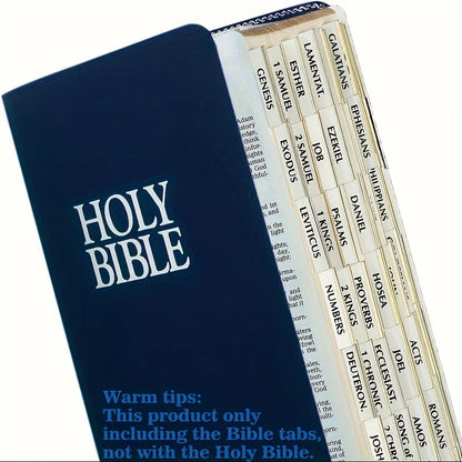 Golden Edged Bible Tabs – Sticky Labels for Old & New Testament, Book Markers and Bible Page Tabs