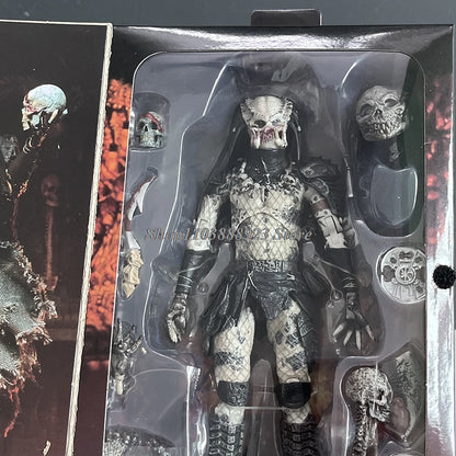 NECA Predator Figure — Ultimate Shaman Elder Armored Jungle Hunter with Snake Vision, Alien Model Toy Gift