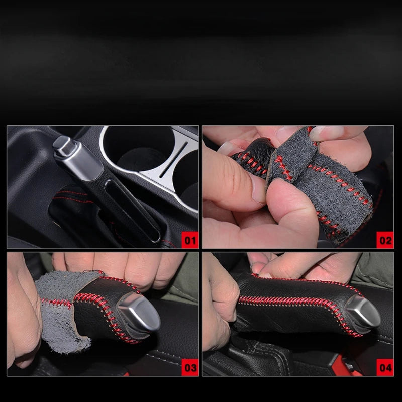 Elevate Your Interior: Automobile Gear Handbrake Cover - Manual Handbrake Box Gear Head Handle - Stylish Automobile Decoration and Interior Accessory
