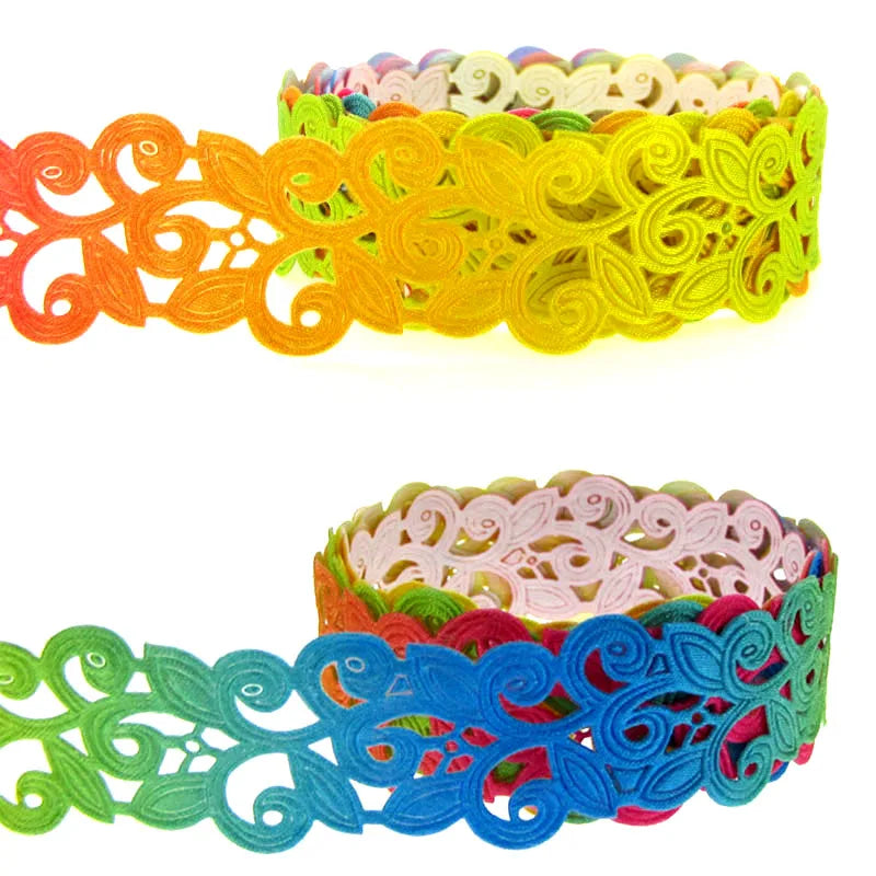 Polka Dot Lace Ribbon Roll - 20 Yards 1 Inch DIY Craft, Gift Wrapping & Scrapbooking Decoration Fabric