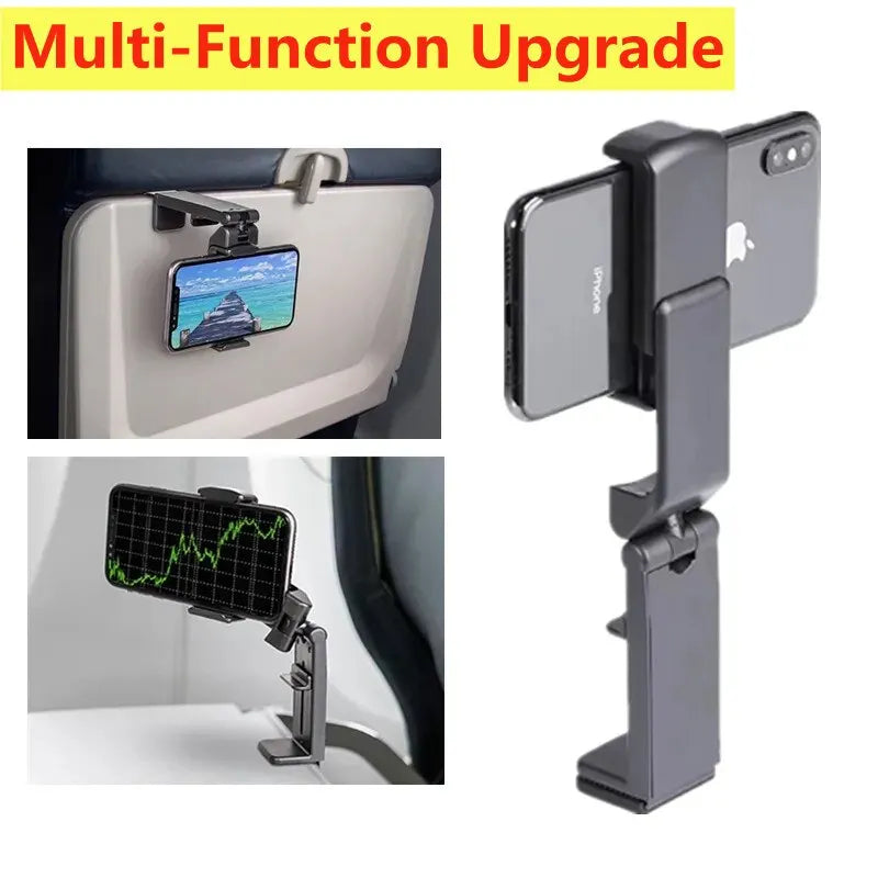 Airplane Phone Holder Stand – Portable, Foldable, Rotatable Mobile Mount for Travel, Desk, and Flight Seat Support