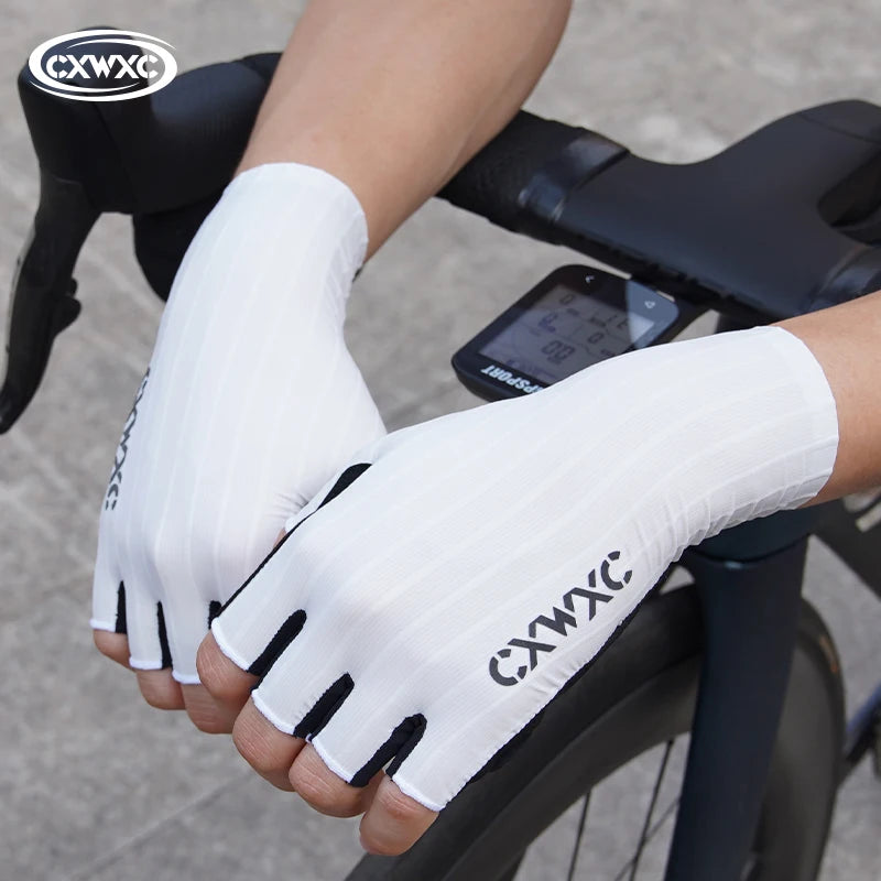 CXWXC Half Finger Cycling Gloves – Breathable, Anti-Slip Fitness Gloves with Extended Wrist Guard for Men & Women