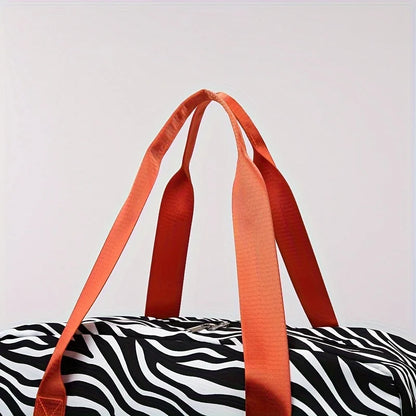 Women’s Carry-On Travel Bag – Spacious Animal Print Nylon Gym & Sports Bag, Large Capacity Weekend Overnight Bag