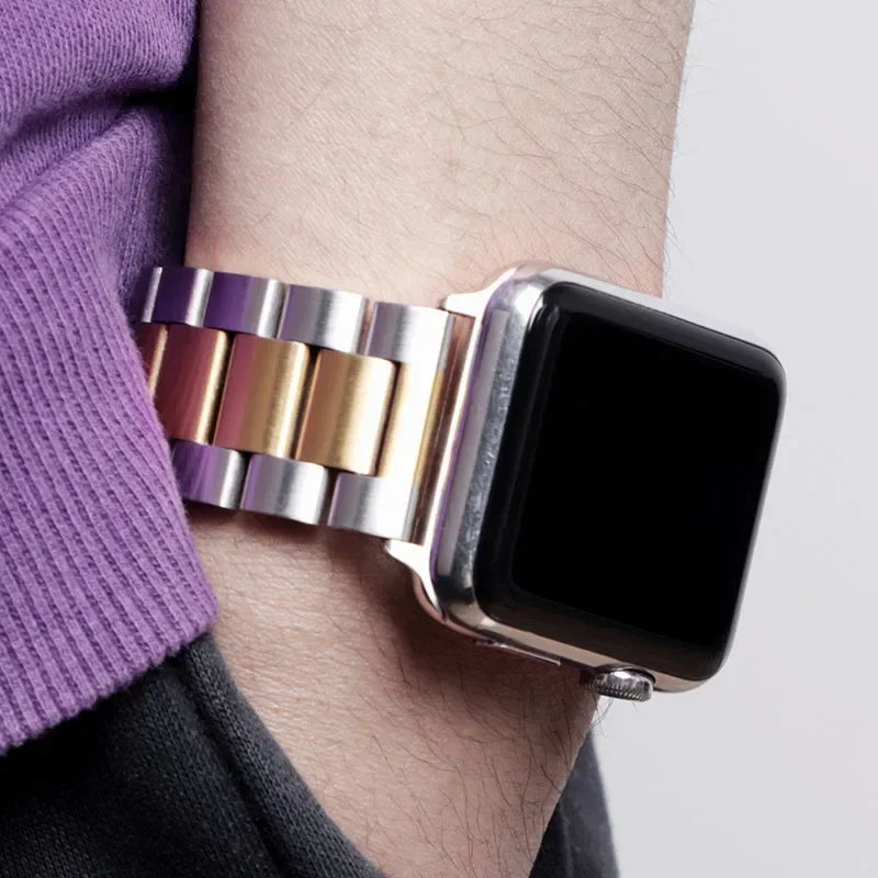 Stainless Steel Strap for Apple Watch – Metal Band Bracelet for 38-49mm, Compatible with iWatch Series 10-4, Ultra 2 & More