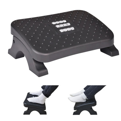 Ergonomic Under Desk Footrest - Adjustable Foot Stool with Massage Rollers for Home Office Leg Comfort and Pain Relief