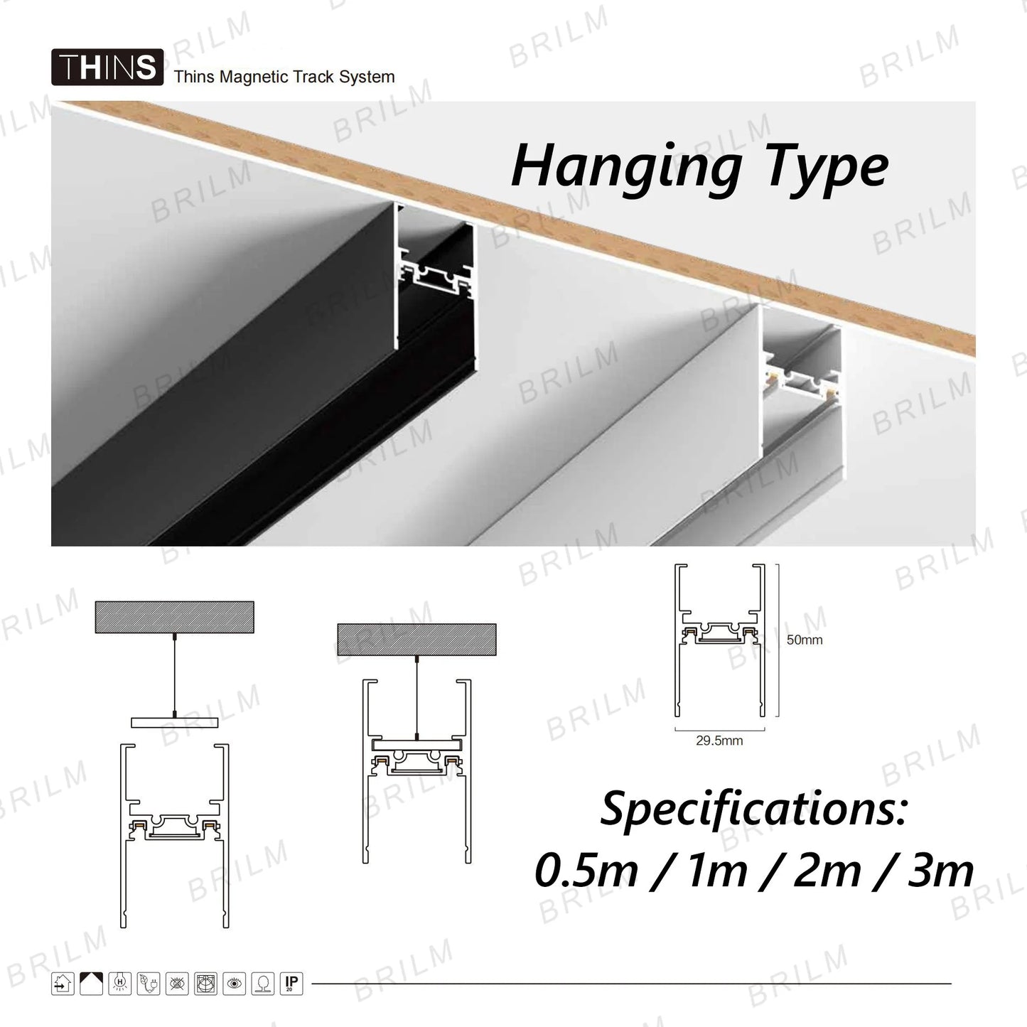 Ultra-Thin 6mm Magnetic Track Light – Dimmable LED Spot Lamp with Smart Tuya Zigbee Gateway