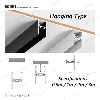 Ultra-Thin 6mm Magnetic Track Light – Dimmable LED Spot Lamp with Smart Tuya Zigbee Gateway