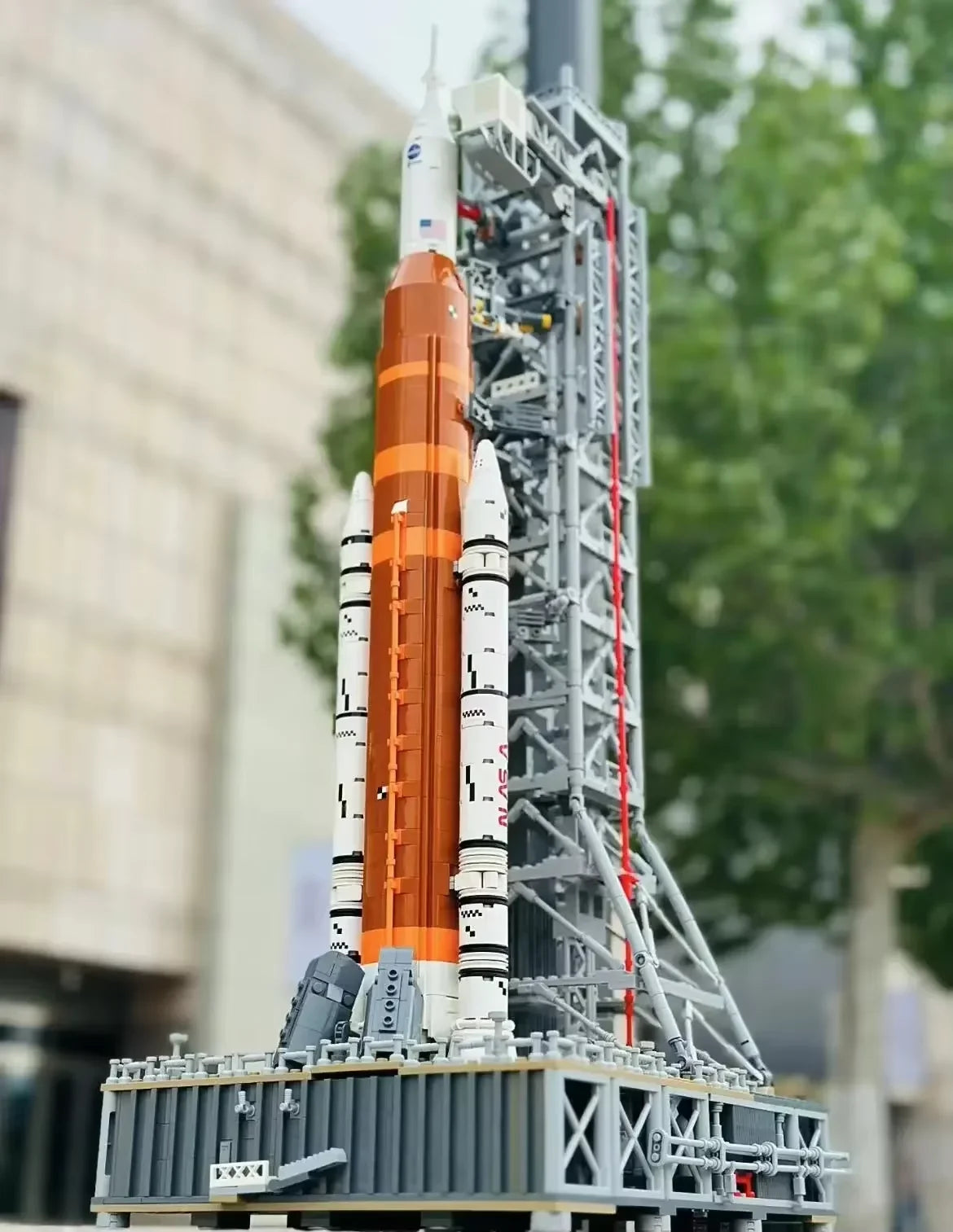 MOC Space Rocket Launch System Building Block Model — Kids' Festival Gift Ornament (Boys)