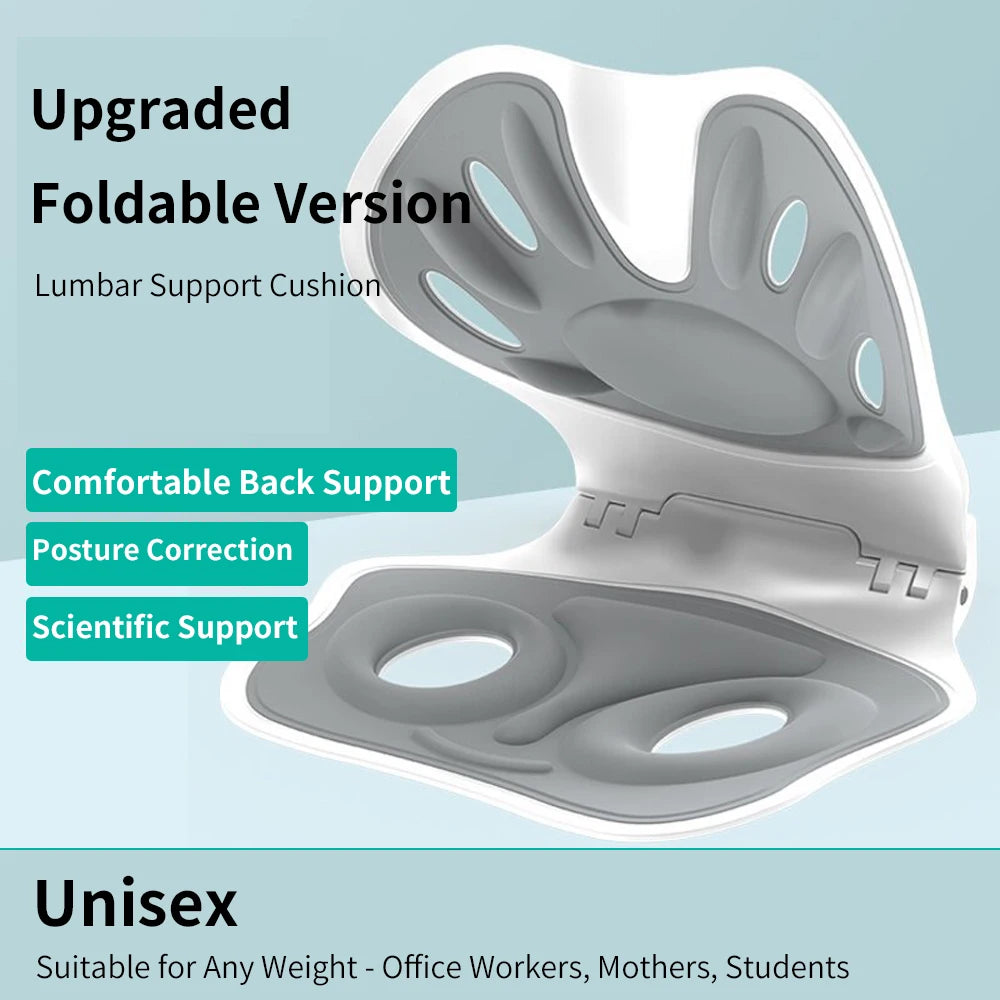 Ergonomic Waist Protection Cushion — Foldable Back Support for Pain Relief, Anti-Hunchback Posture Correction