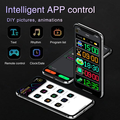 LED Matrix Pixel Panel – Scrolling Bright Advertising Sign with Flexible USB & Bluetooth App Control