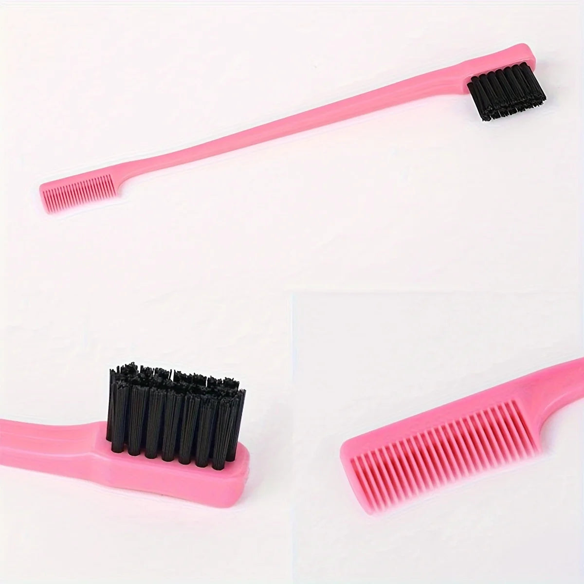 7PCS Hair Styling Kit – Detangler Brush, Bristle & Double-Sided Edge Brushes, Scalp Massager for All Hair Types, Salon Tools Set